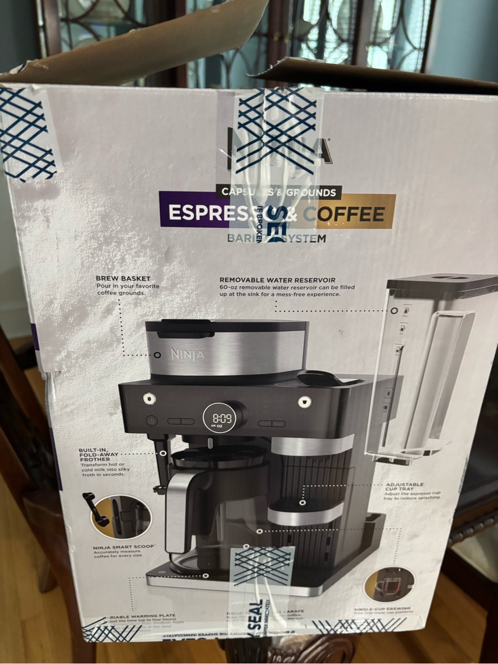 Ninja Espresso & Coffee Barista System - Stainless Steel, Black, Purple Accents - Picture 5 of 5